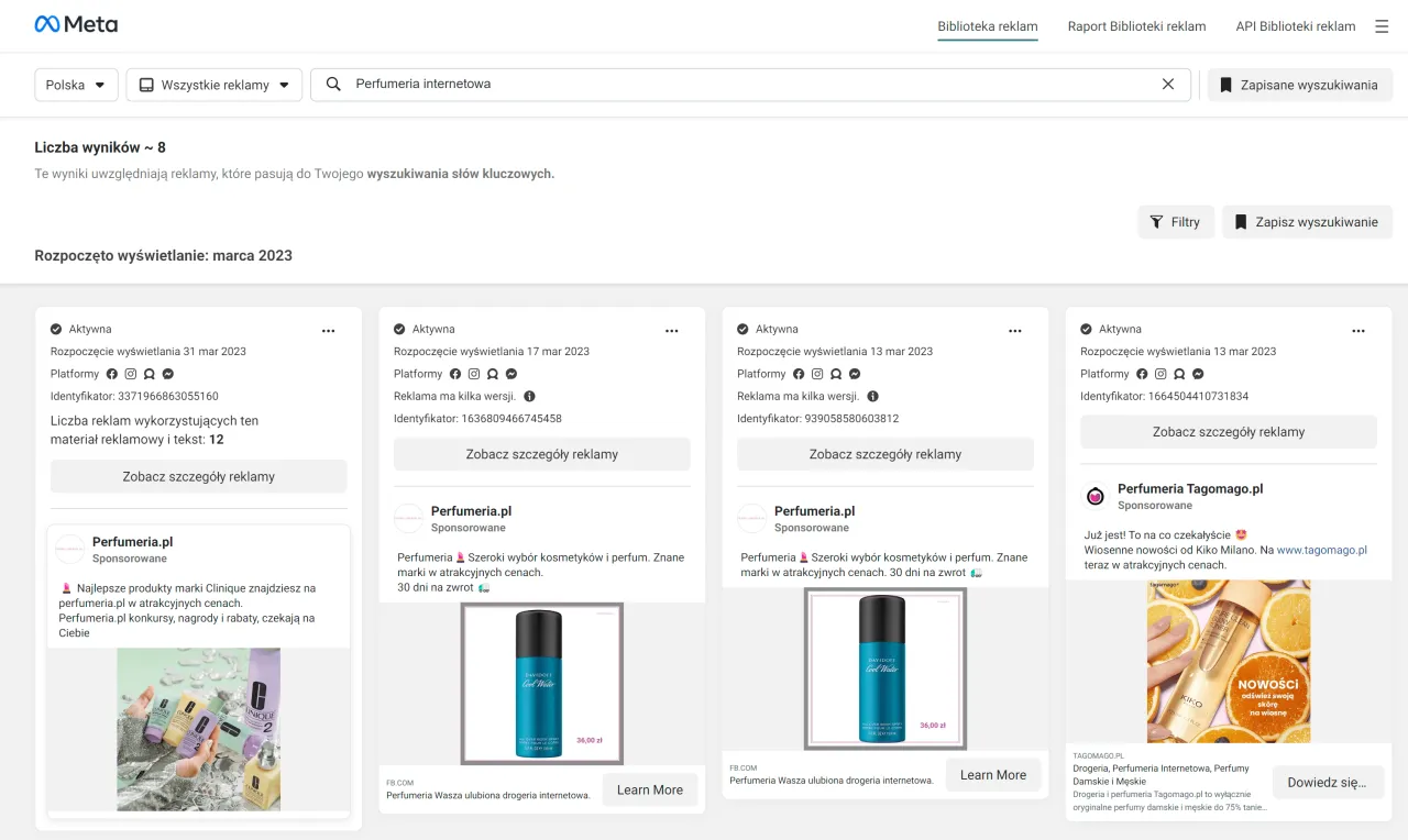 model biznesowy perfumerii internetowej