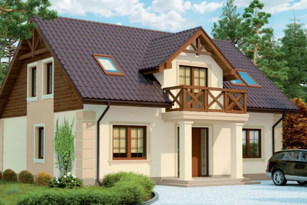 modne kolory elewacji drewnianych dom&oacute;w