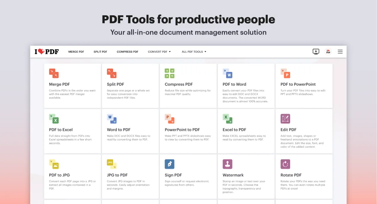 IlovePDF vs Smallpdf comparison