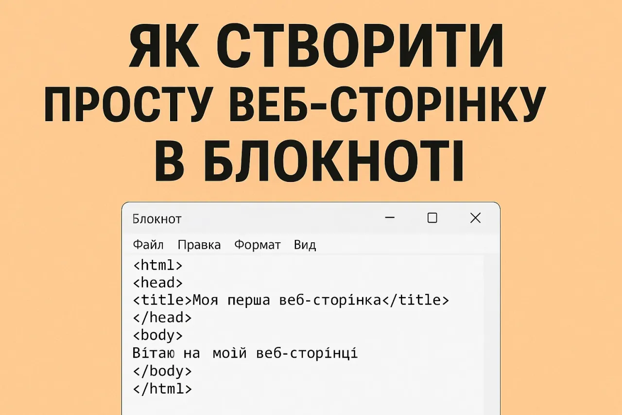 Jak zrobić stronę internetową HTML w Notatniku? Widok kodu HTML w oknie programu.