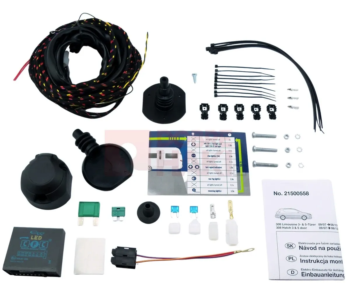 fabryczne złącza wiązki haka citroen berlingo