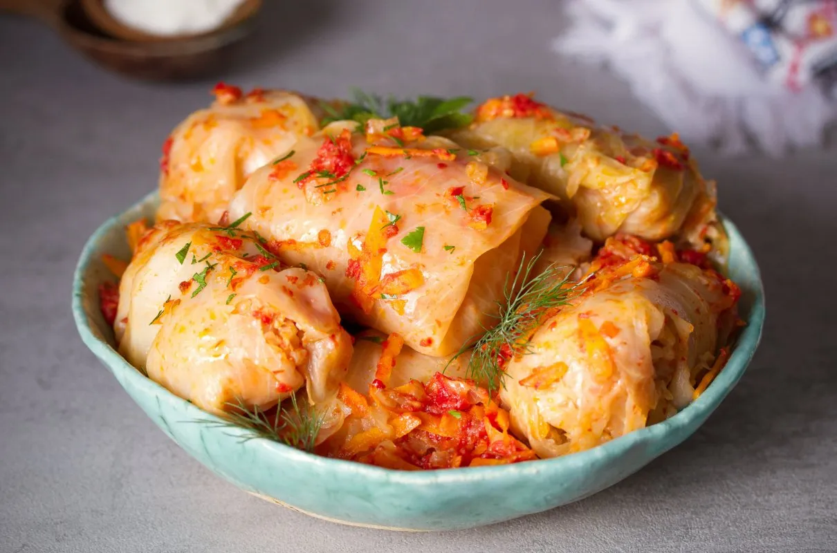 wegetariańskie gołąbki i pierogi