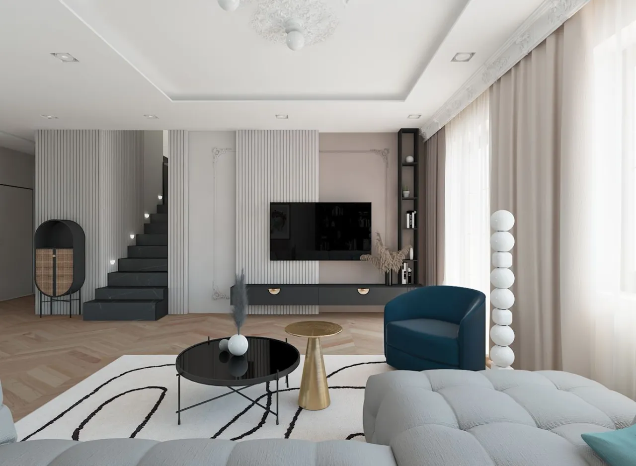 Lamele ścienne w salonie