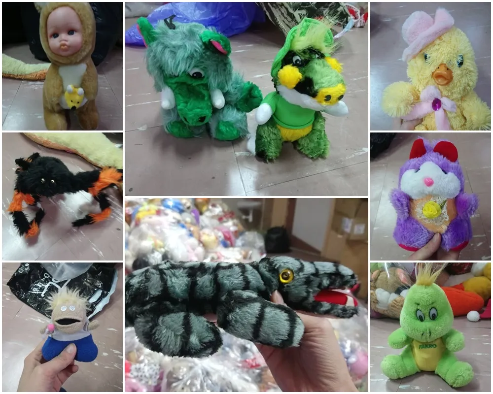 r&oacute;żne pluszowe zabawki oddane na cele charytatywne