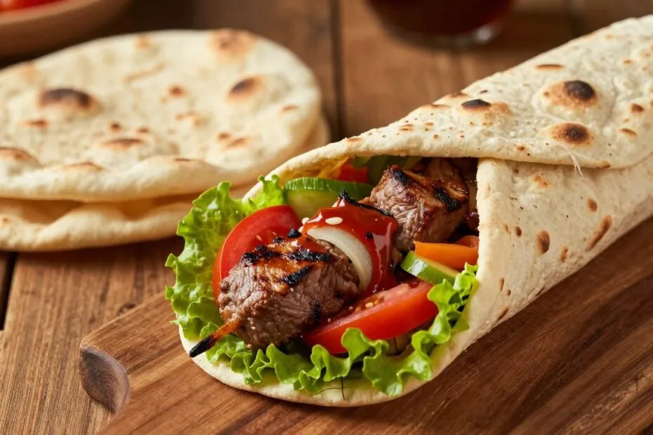 Porównanie kaloryczności różnych rodzajów kebabów (bułka, tortilla, talerz)