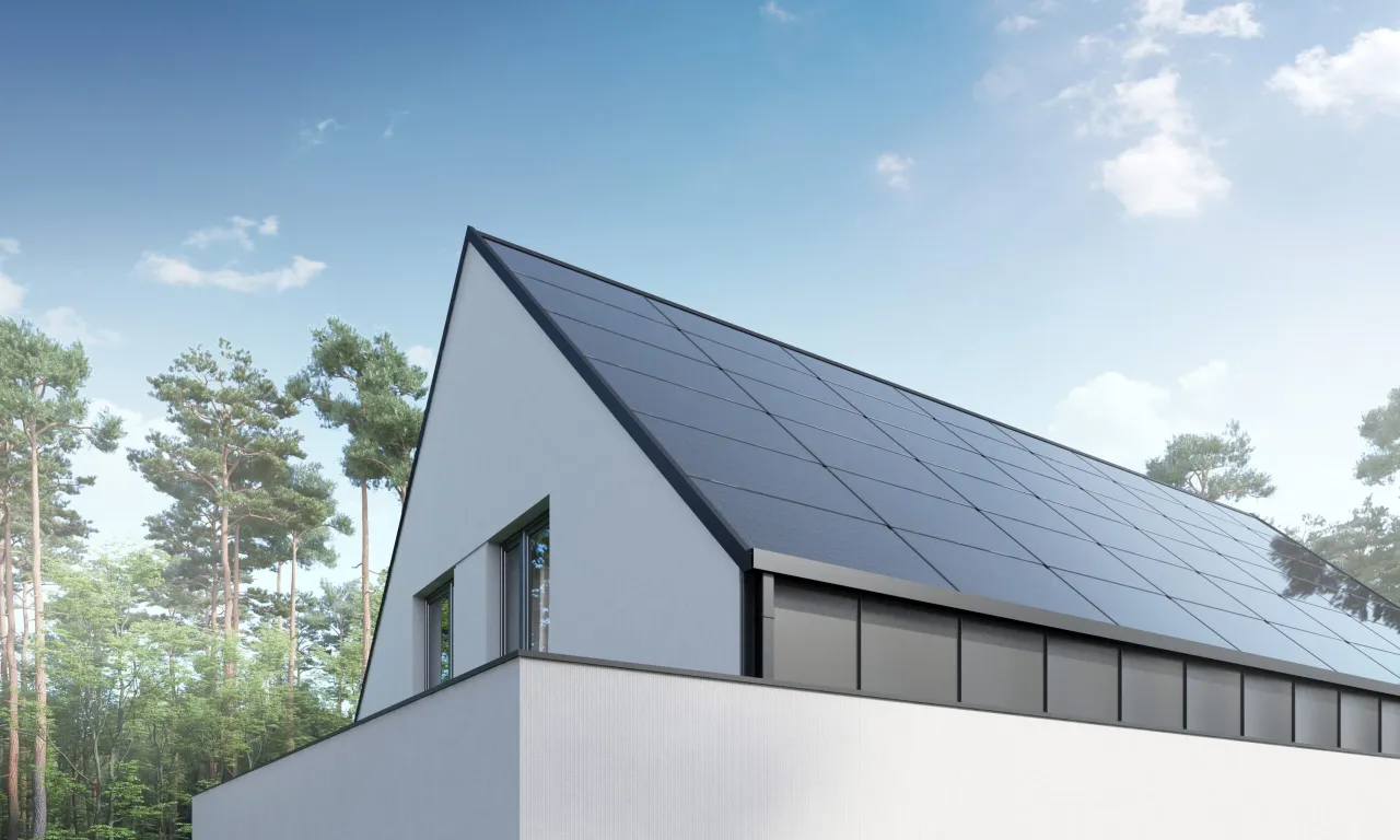 nowoczesny dach fotowoltaika
