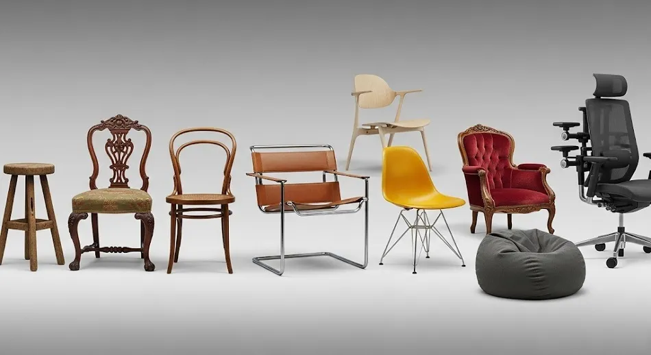 rodzaje krzeseł przed i po tapicerowaniu