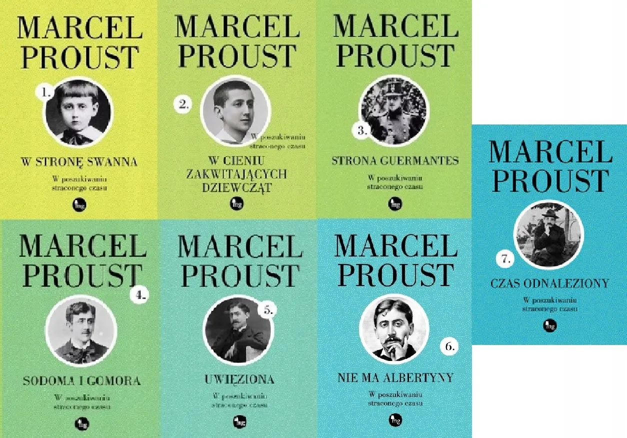 Marcel Proust W poszukiwaniu straconego czasu okładki