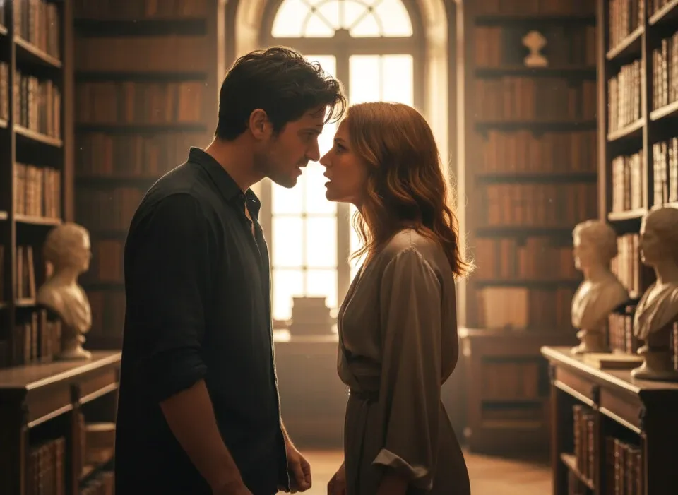 para kłócąca się ale z widocznym napięciem romantycznym, enemies to lovers