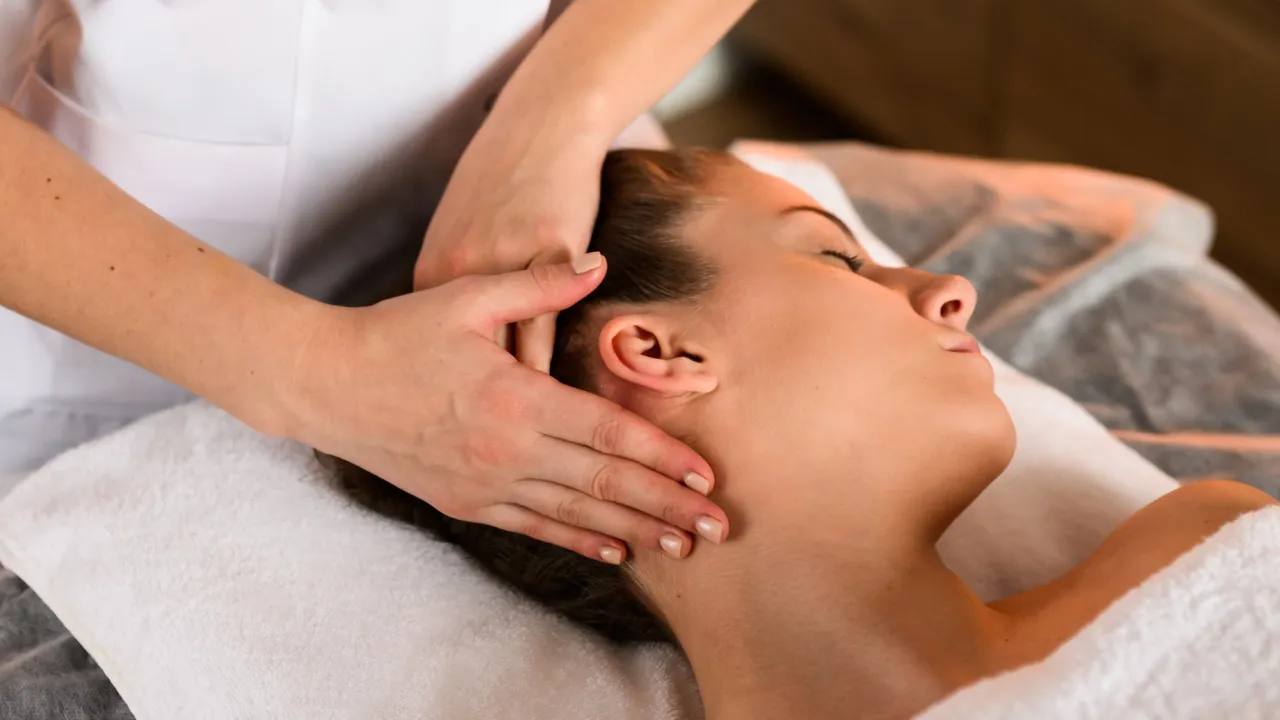 Zdjęcie przedstawiające osobę relaksującą się podczas zabiegu Day SPA