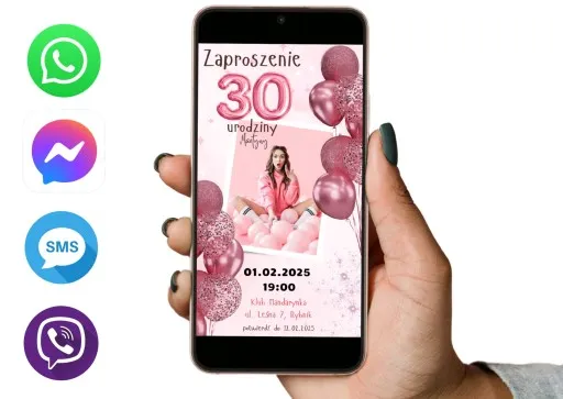 pomysł na zaproszenie na urodziny na WhatsApp
