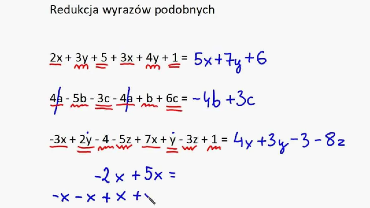 opuszczanie nawiasów w wyrażeniach algebraicznych