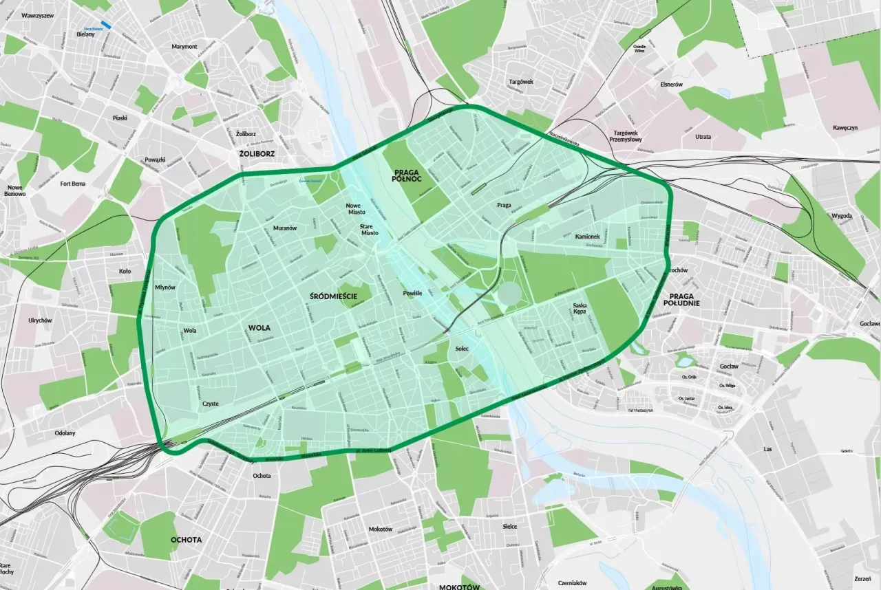 Mapa stref czystego transportu w Polsce
