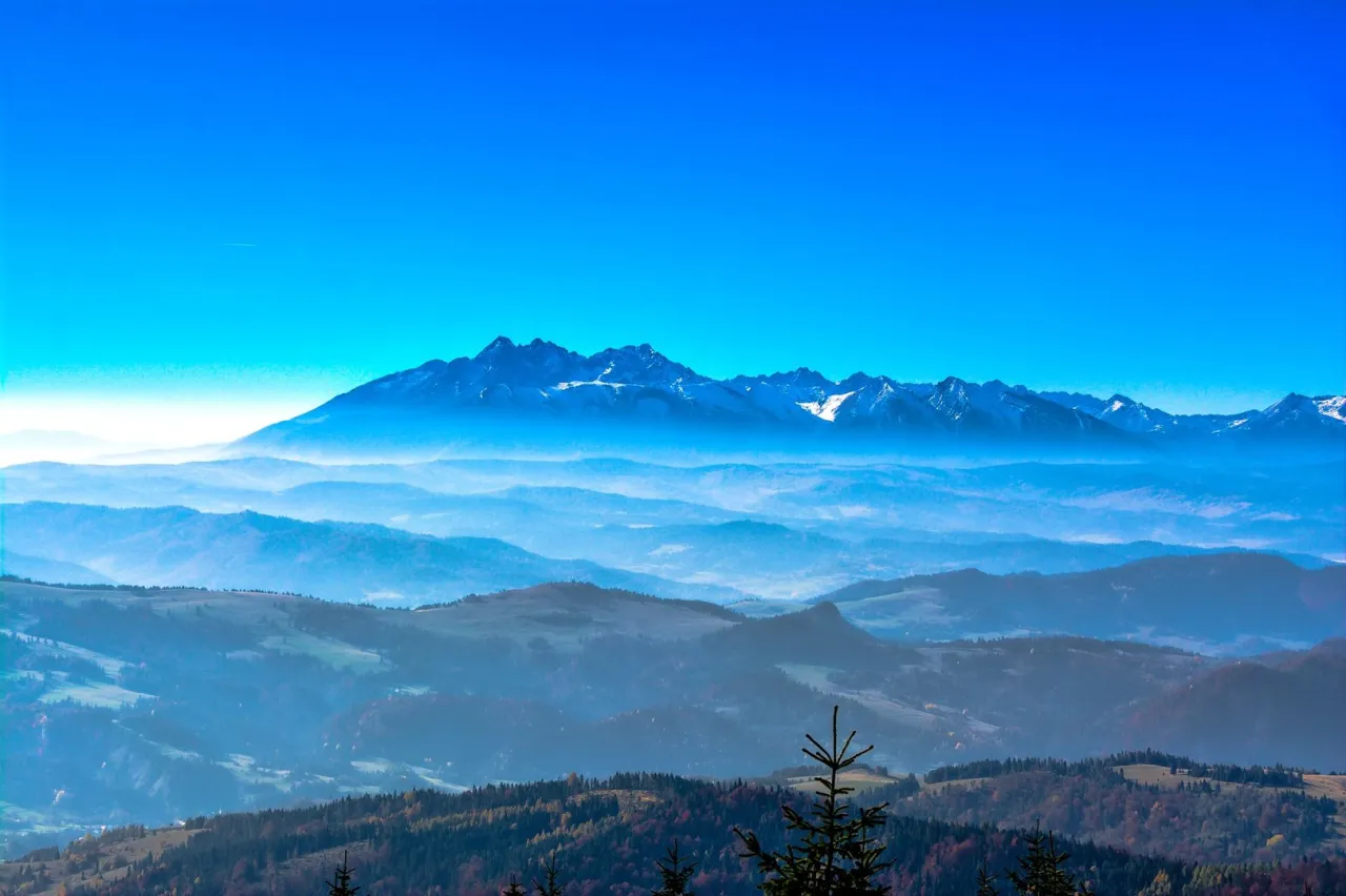 Olczański Wierch panorama zimą