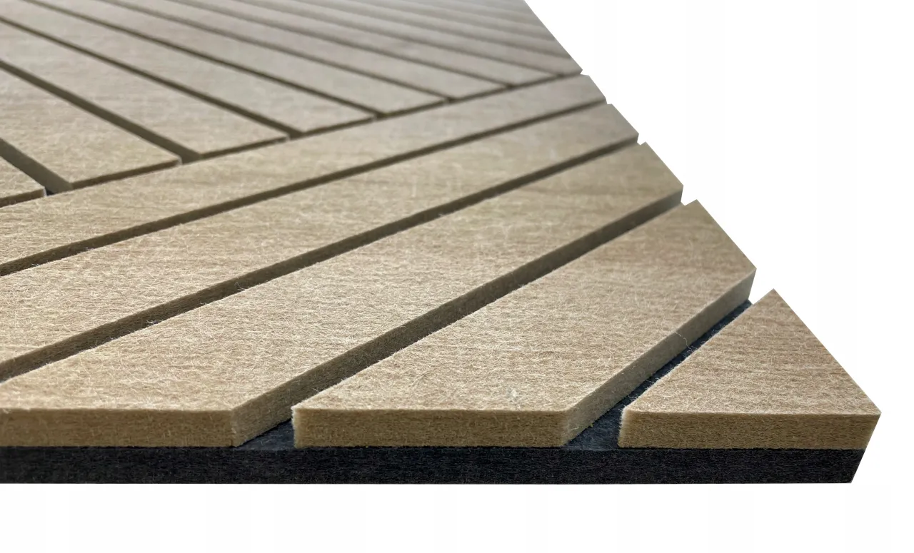 panele akustyczne dekoracyjne lamele filcowe