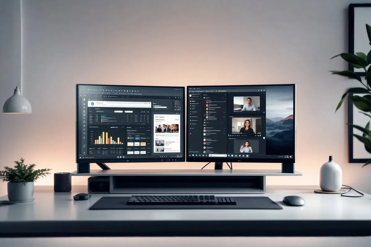 konfiguracja dwóch monitorów rozszerz pulpit