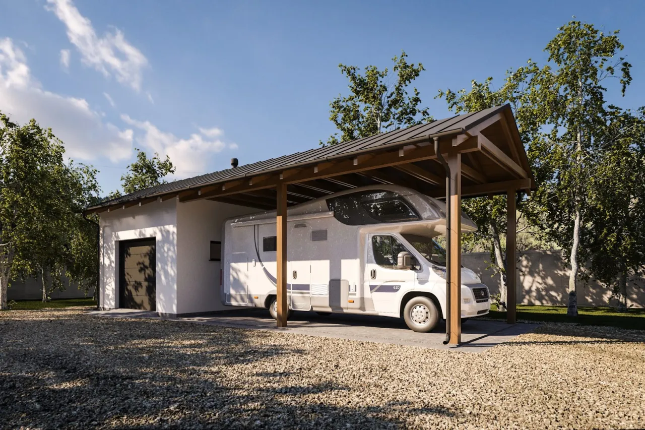 różnice budynek gospodarczy garaż wiata infografika