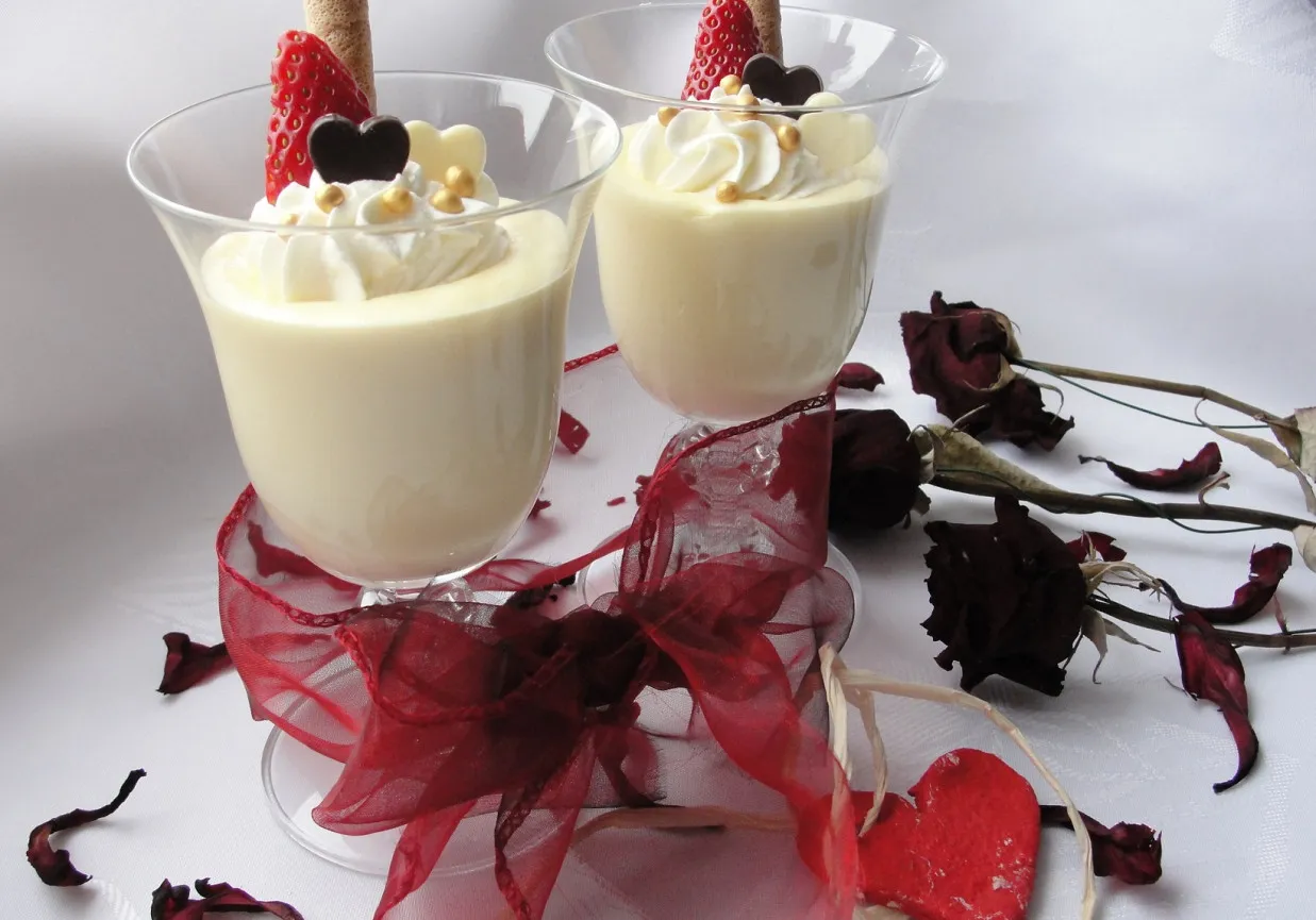 wegański mus czekoladowy, mus z białą czekoladą