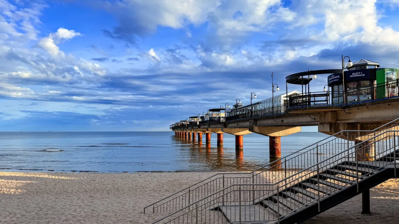 Plaża Międzyzdroje molo