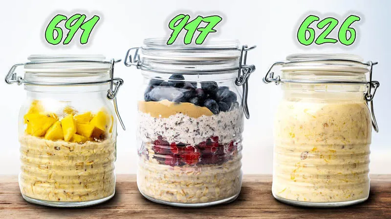 składniki do nocnej owsianki