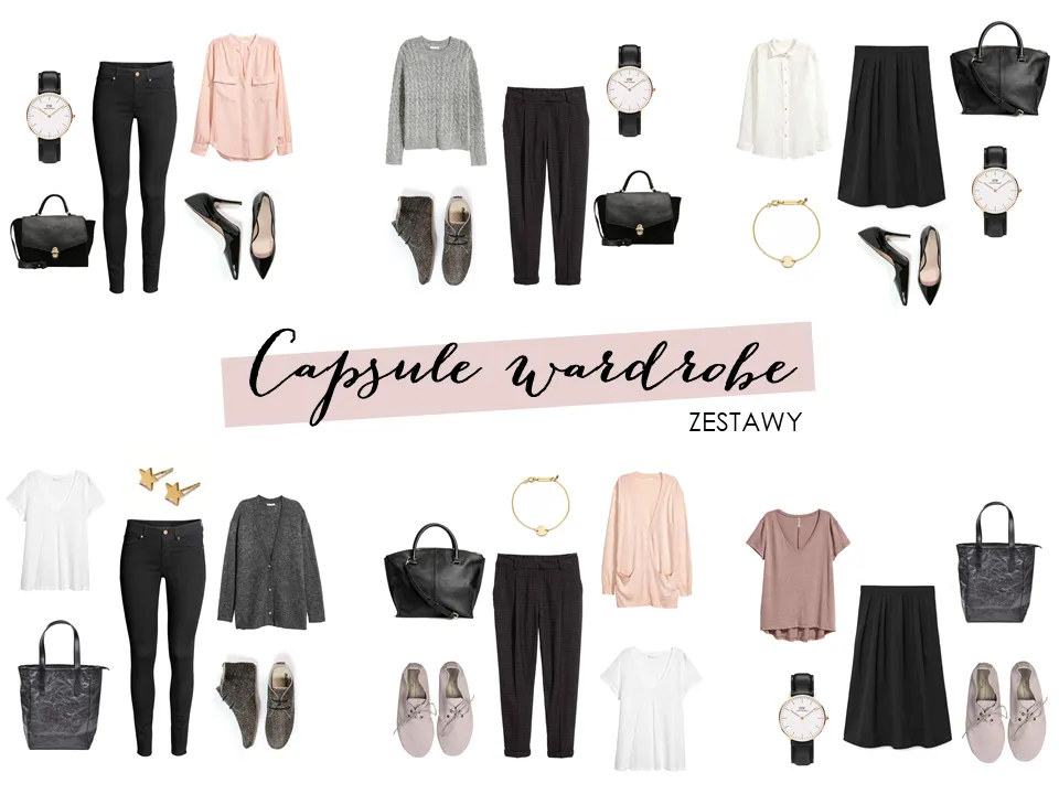 szafa kapsułowa przykłady, capsule wardrobe essentials