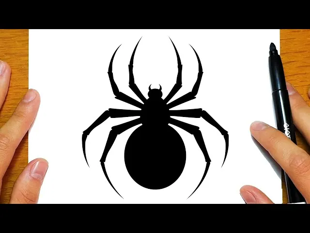 Niedliche Spinne zeichnen vs gruselige Spinne zeichnen