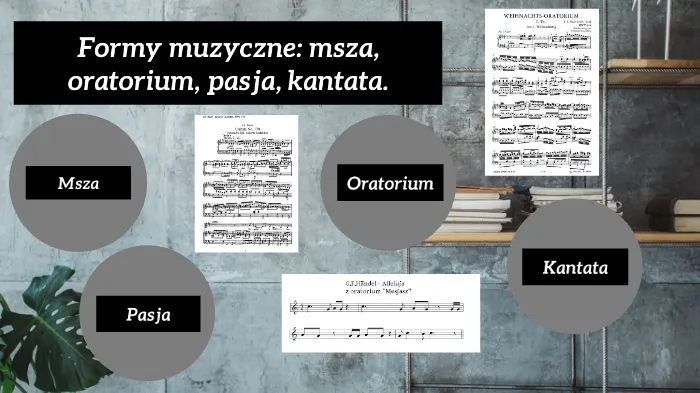 porównanie oratorium i kantaty infografika