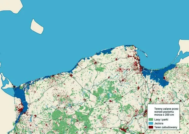 Mapa najbliższe plaże Szczecin