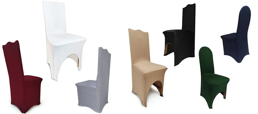 różne style pokrowców na krzesła