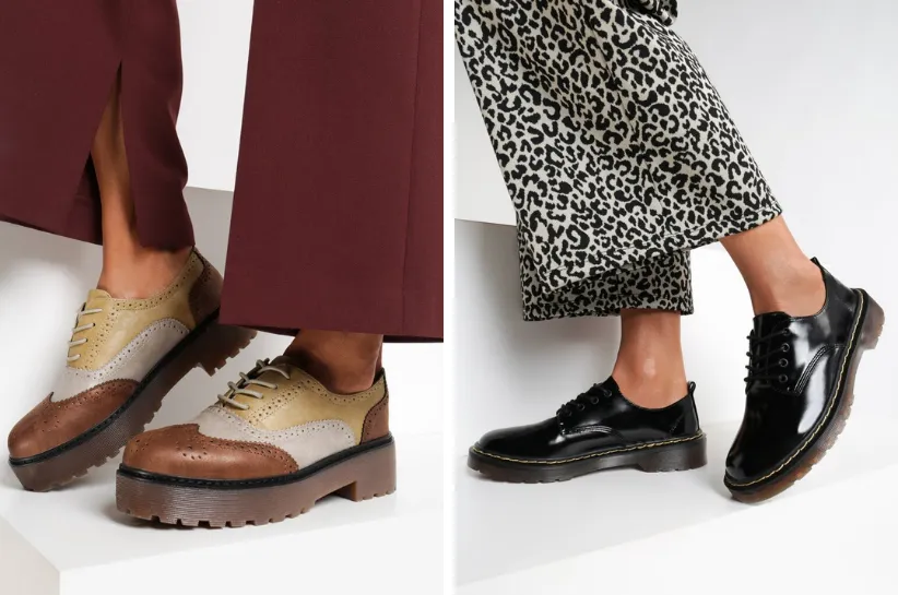 damskie oksfordy ze spodniami, stylizacje oksfordy jeansy, oksfordy cygaretki, oksfordy szerokie spodnie