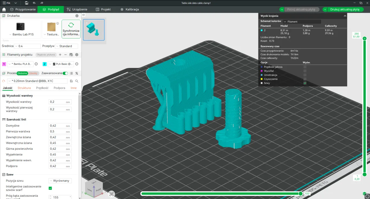 Projektowanie 3D do druku FDM schemat