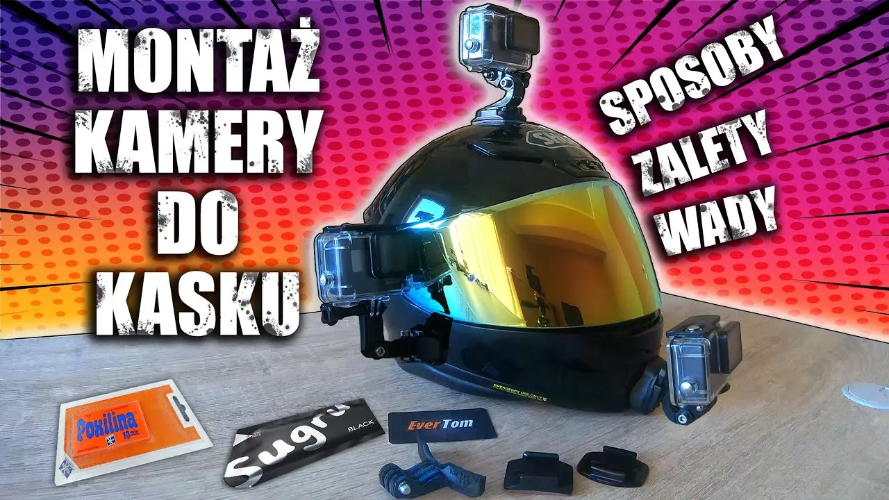 montaż kamery na kasku motocyklowym