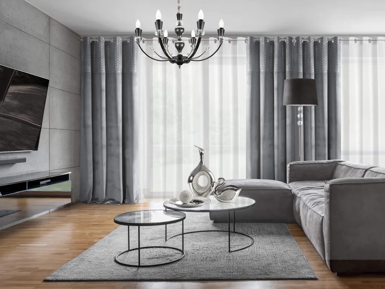 inspiracje zasłon do salonu w r&oacute;żnych stylach