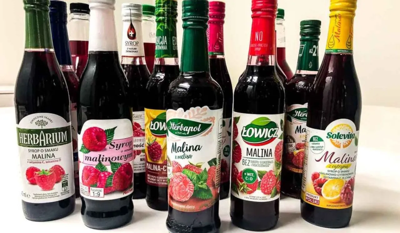 Syrop malinowy domowy i sklepowy por&oacute;wnanie