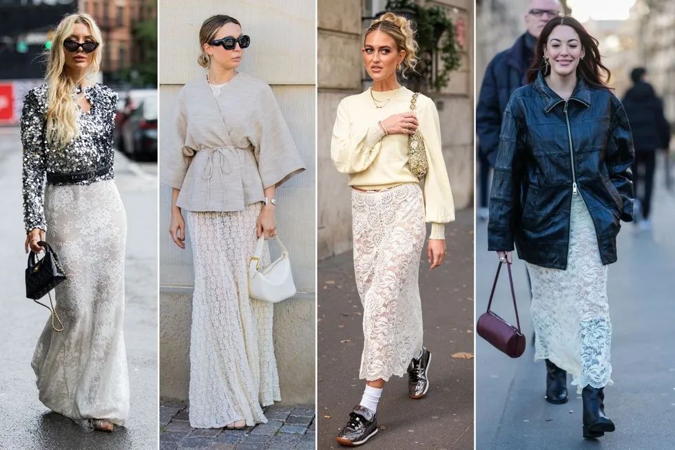 elegancka stylizacja koronkowa spódnica wesele