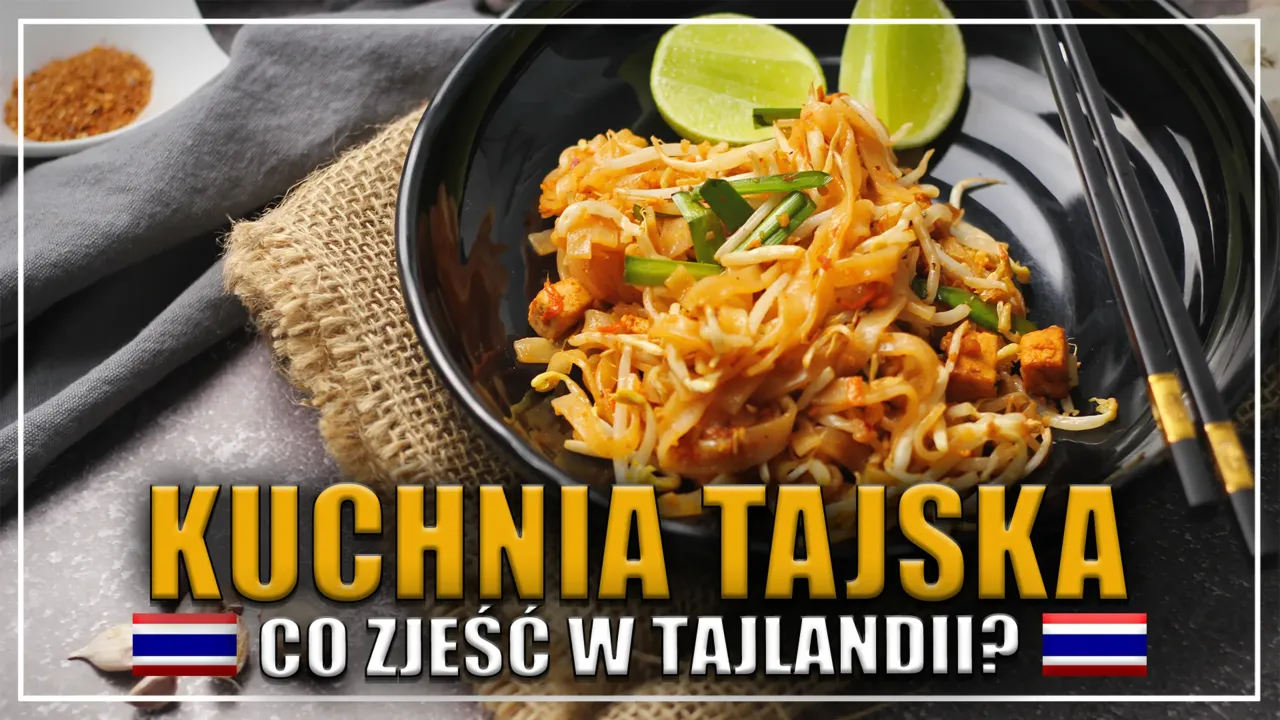 Pad Thai na ulicznym straganie w Tajlandii