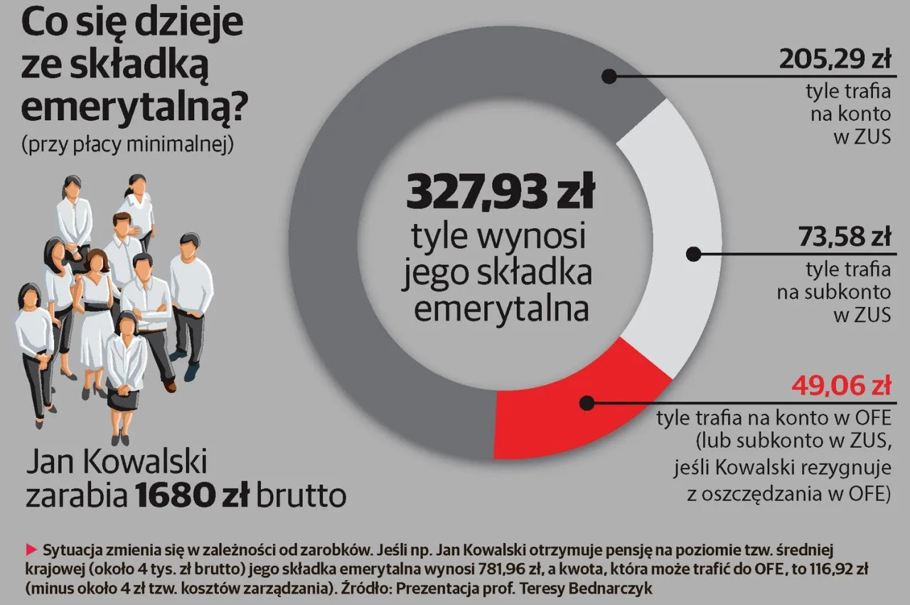 Wyb&oacute;r OFE czy ZUS infografika