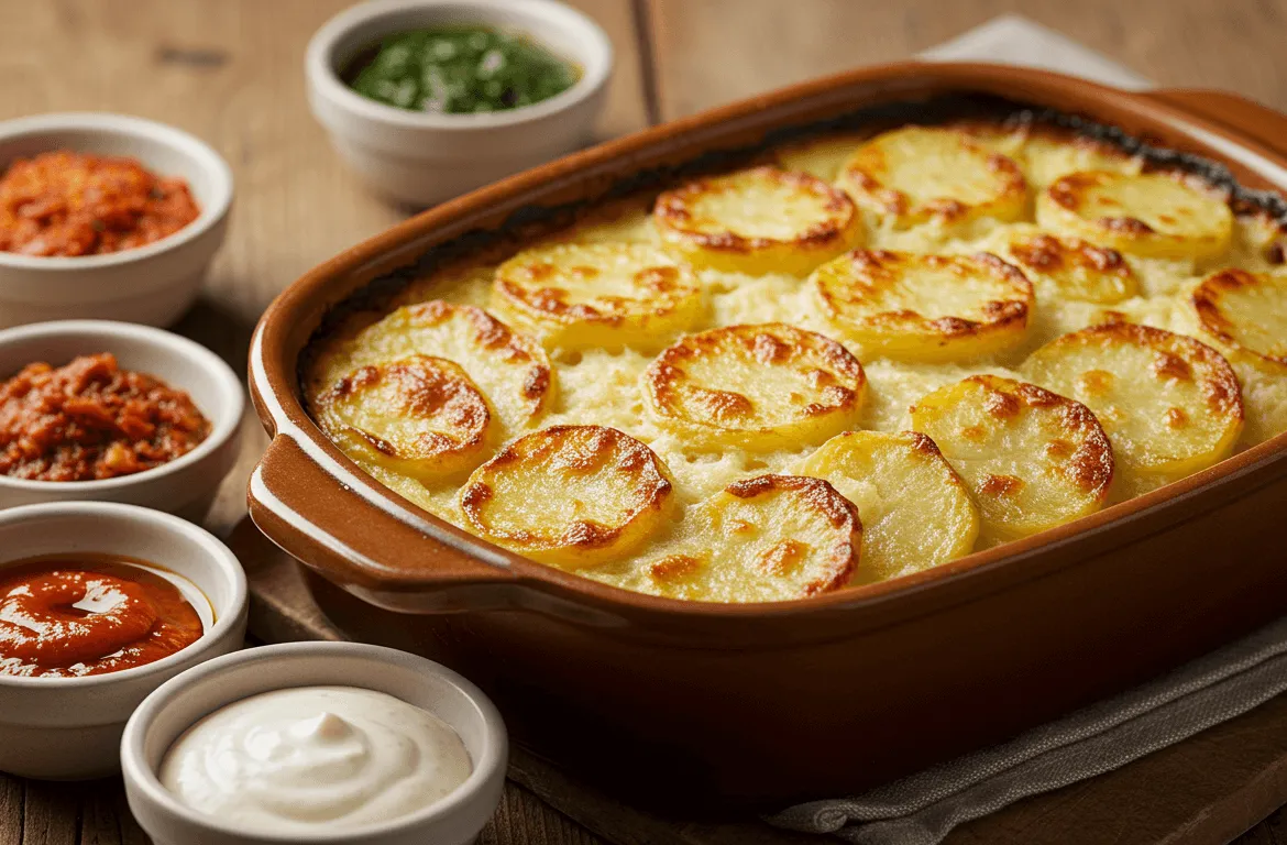 Różne wariacje zapiekanki ziemniaczanej