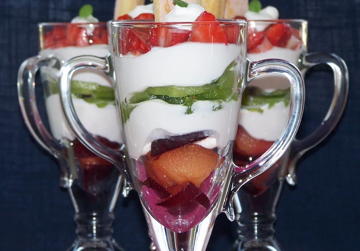 Mascarpone z jogurtem greckim deser fit