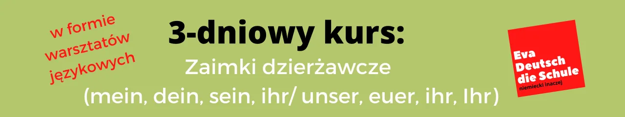 Niemieckie zaimki dzierżawcze odmiana sein ihr