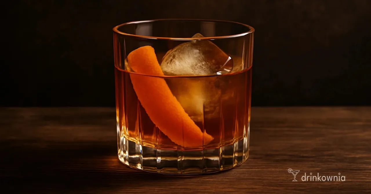 klasyczny koktajl Old Fashioned w szklance