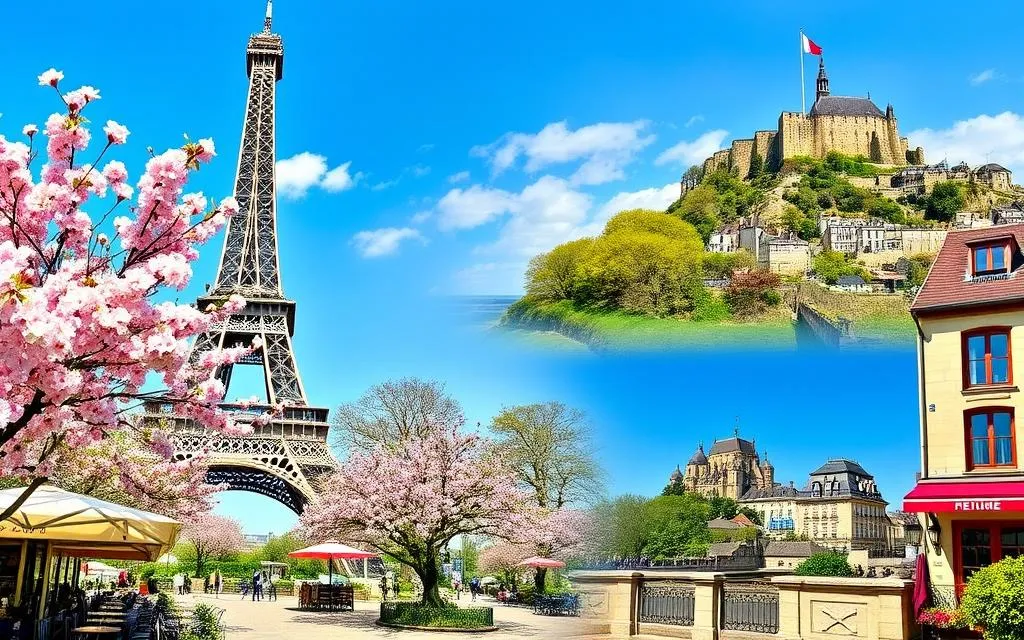 Najpiękniejsze miejsca we Francji kolaż atrakcji