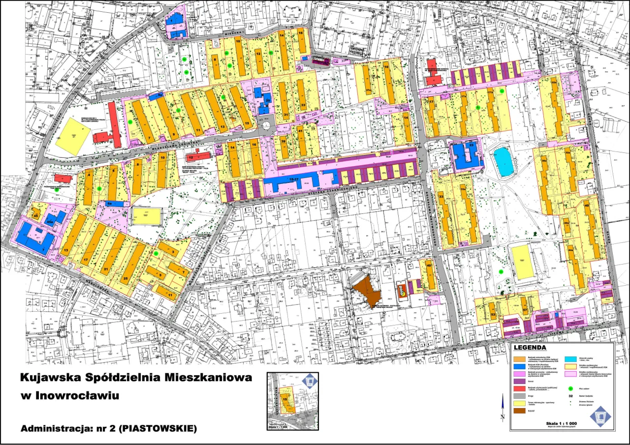 sp&oacute;łdzielnie mieszkaniowe w Polsce mapa