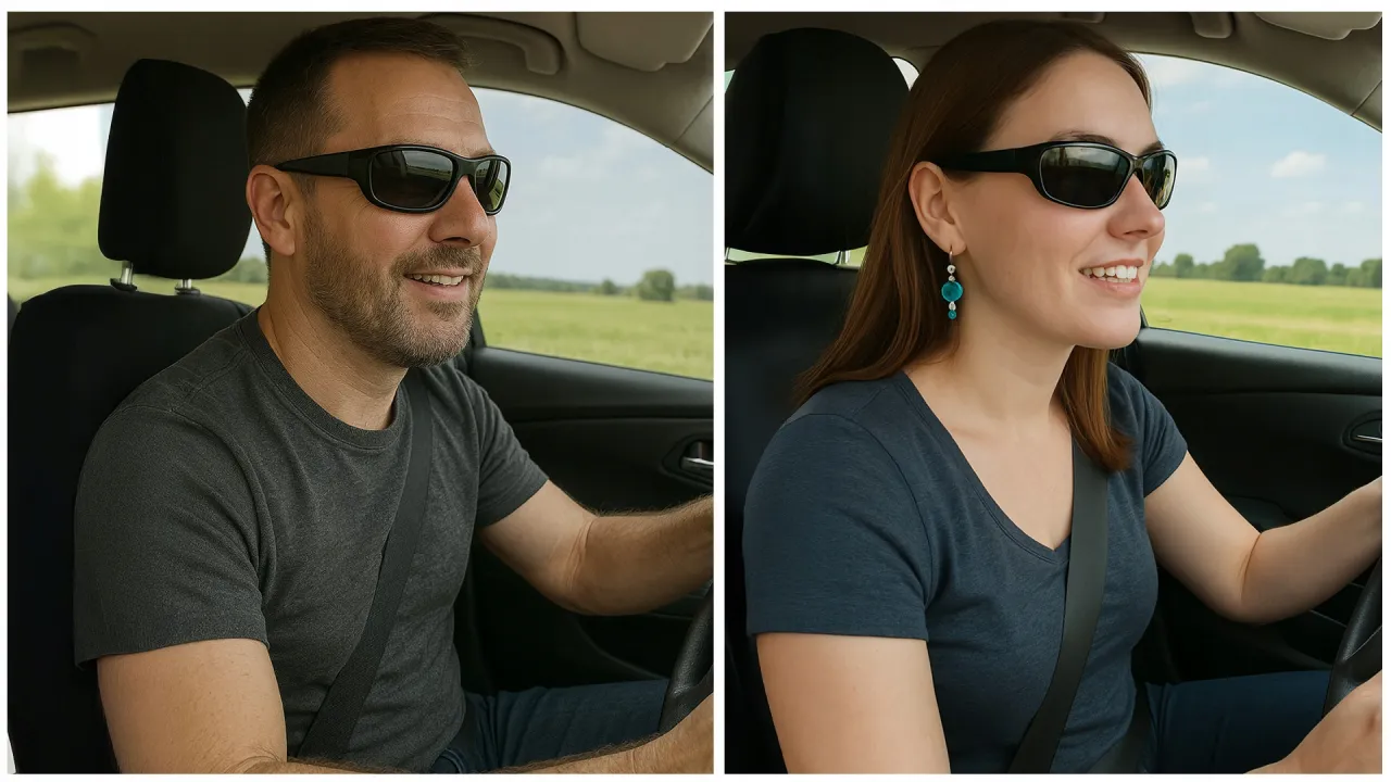 okulary polaryzacyjne dla kierowc&oacute;w odblaski