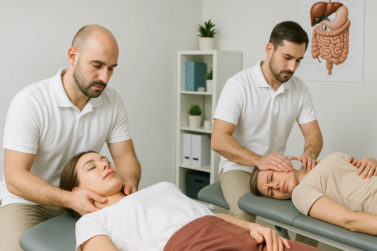 Fizjoterapeuta wykonujący diagnostykę funkcjonalną