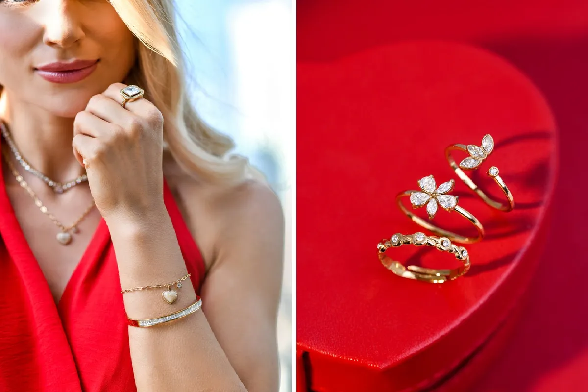 Biżuteria z kamieniami do czerwonej sukienki