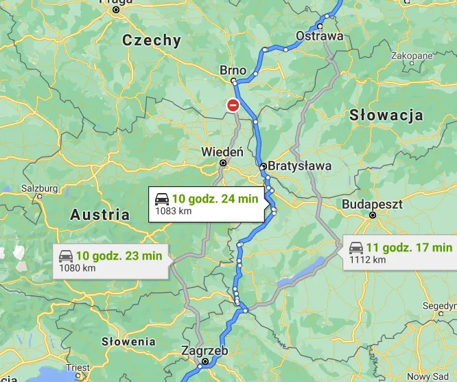 Autostrada Czechy Austria Słowenia