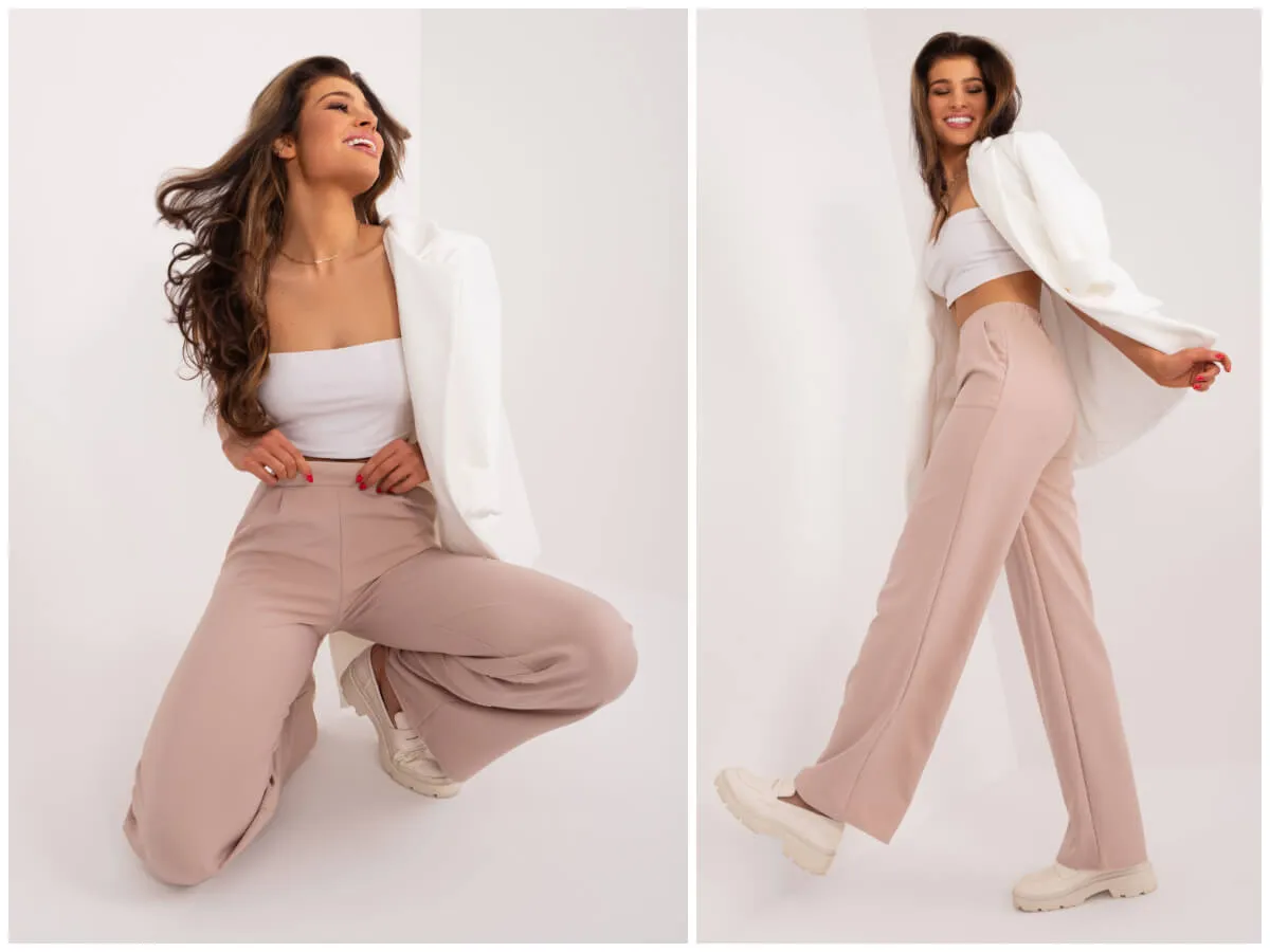 Modne beżowe spodnie fasony 2025