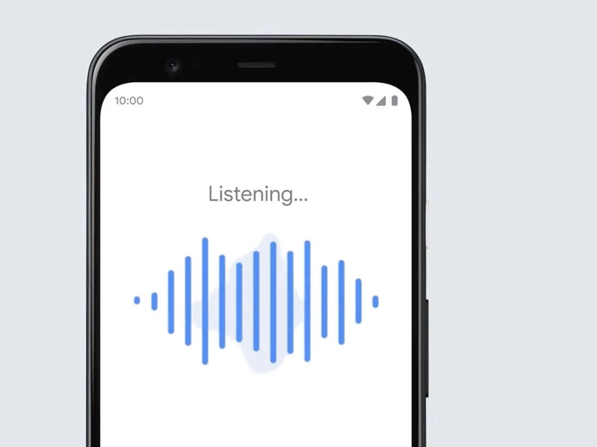 Telefon nasłuchuje, by rozpoznać, kto śpiewa tą piosenkę. Wyświetla wizualizację dźwięku.