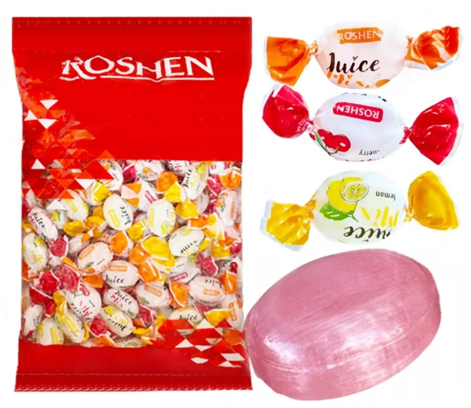 różne cukierki owocowe